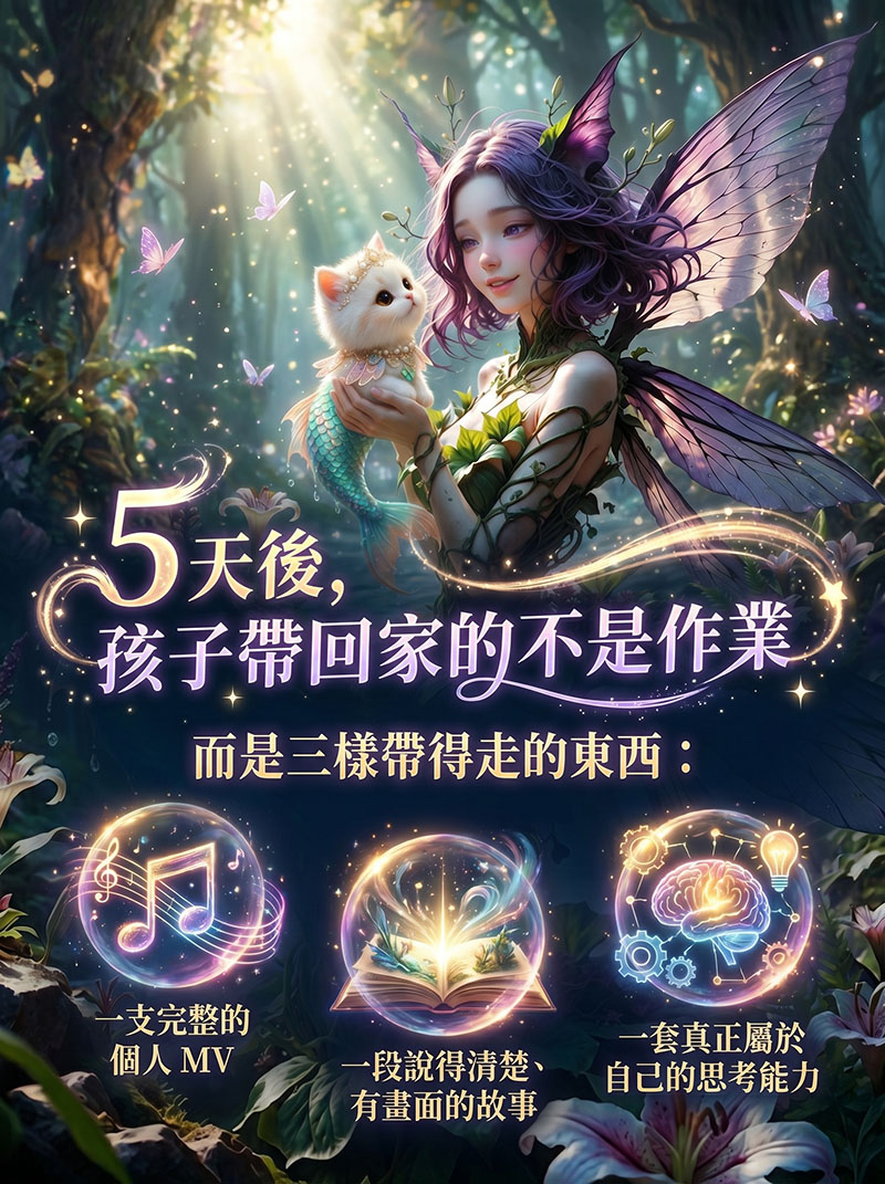 5天後，孩子帶回家的不是作業，而是三樣帶得走的東西